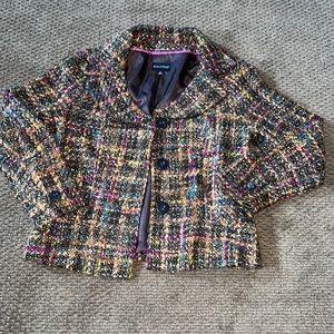 multicolor tweed blazer